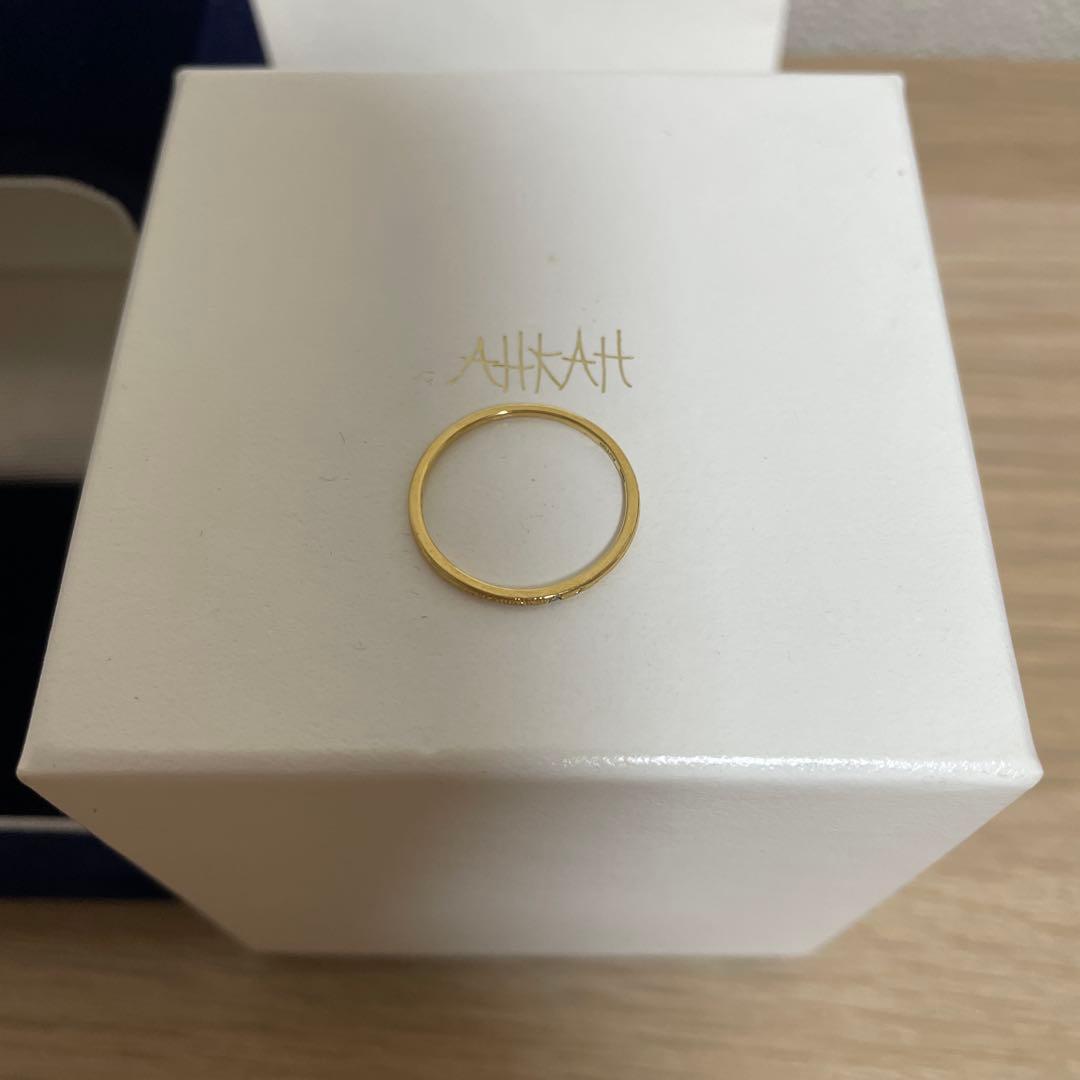 AHKAH メテオールリング　K18ゴールド　8号
