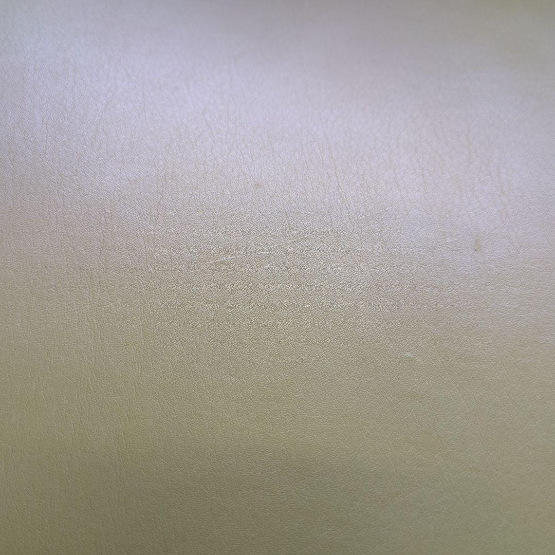 カリモク ◆ 本皮 オットマン レモンイエロー モスグリーン ベージュ レトロ