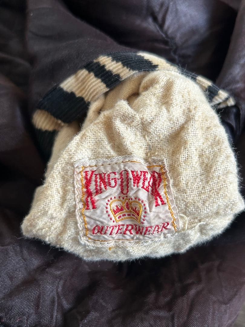 【50s】ゼブラ ジャケット サテン コーデュロイ リバーシブル