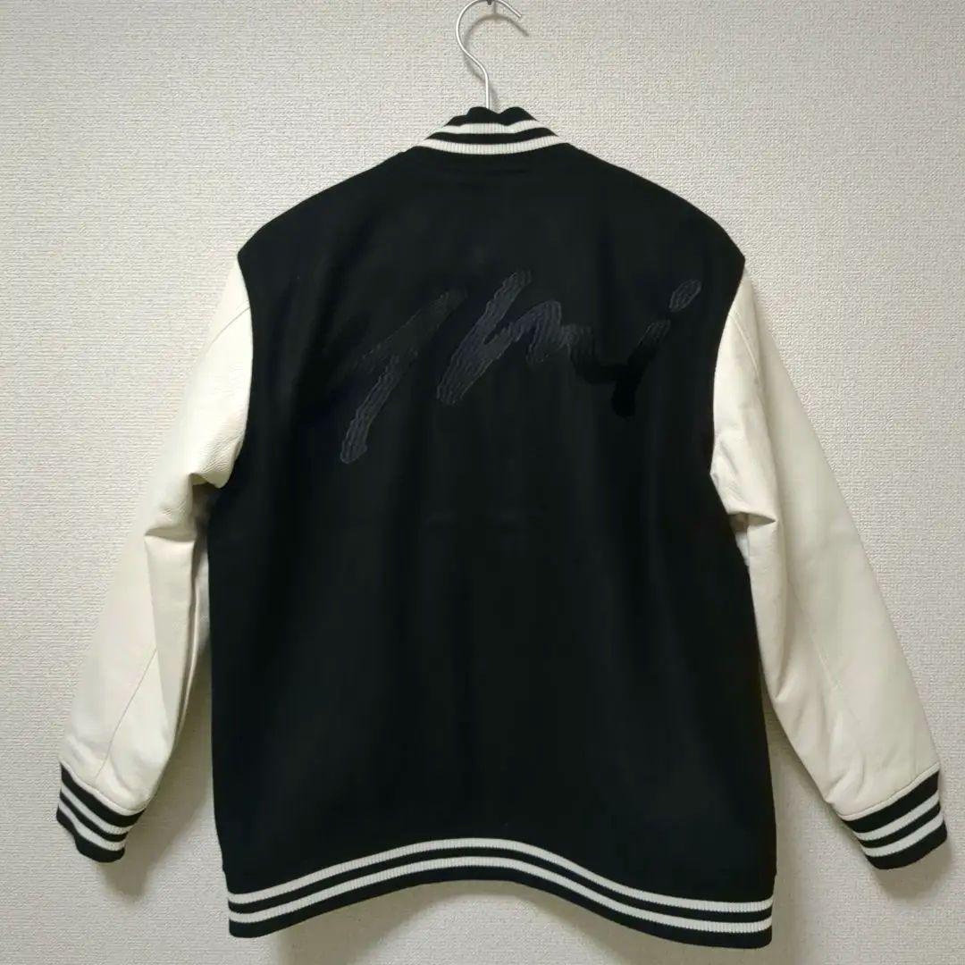 メルトンスタジアムジャケット/バックプリント黒【レディースL/送料込/1回着用】