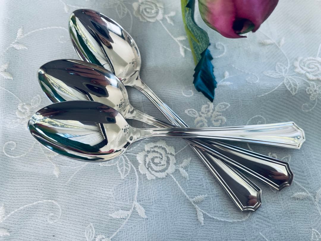 ブリタニアシルバー950/1000　銀座和光のティースプーン　3本