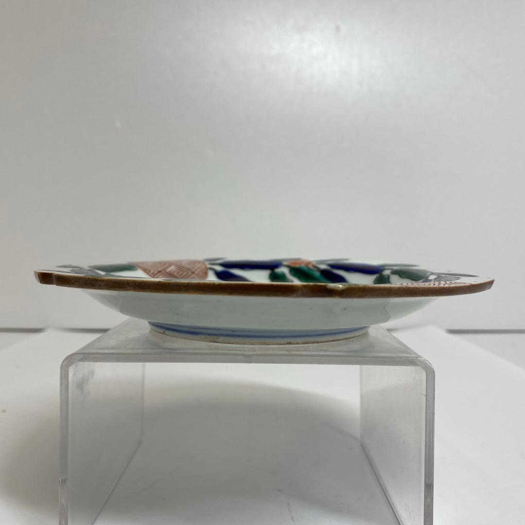 専用　江戸初期　古九谷　絵皿　直径14.5cm 東K7-1214☆2F タサコサ