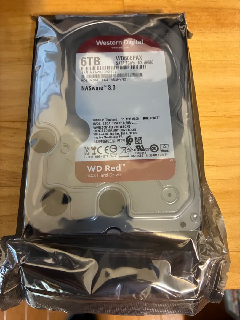 【新品未開封】WESTERN DIGITAL NAS用HDD [6TB]