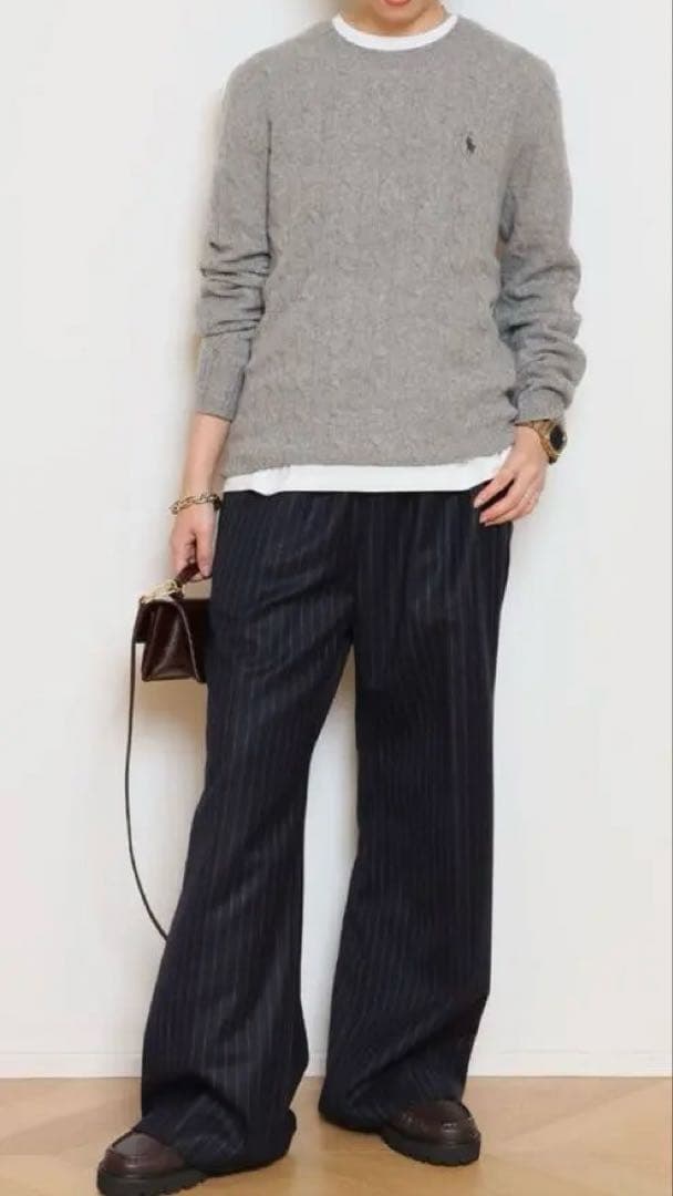 ラルフローレンカシミア混ケーブルニット　スローブイエナドゥーズィエムクラス