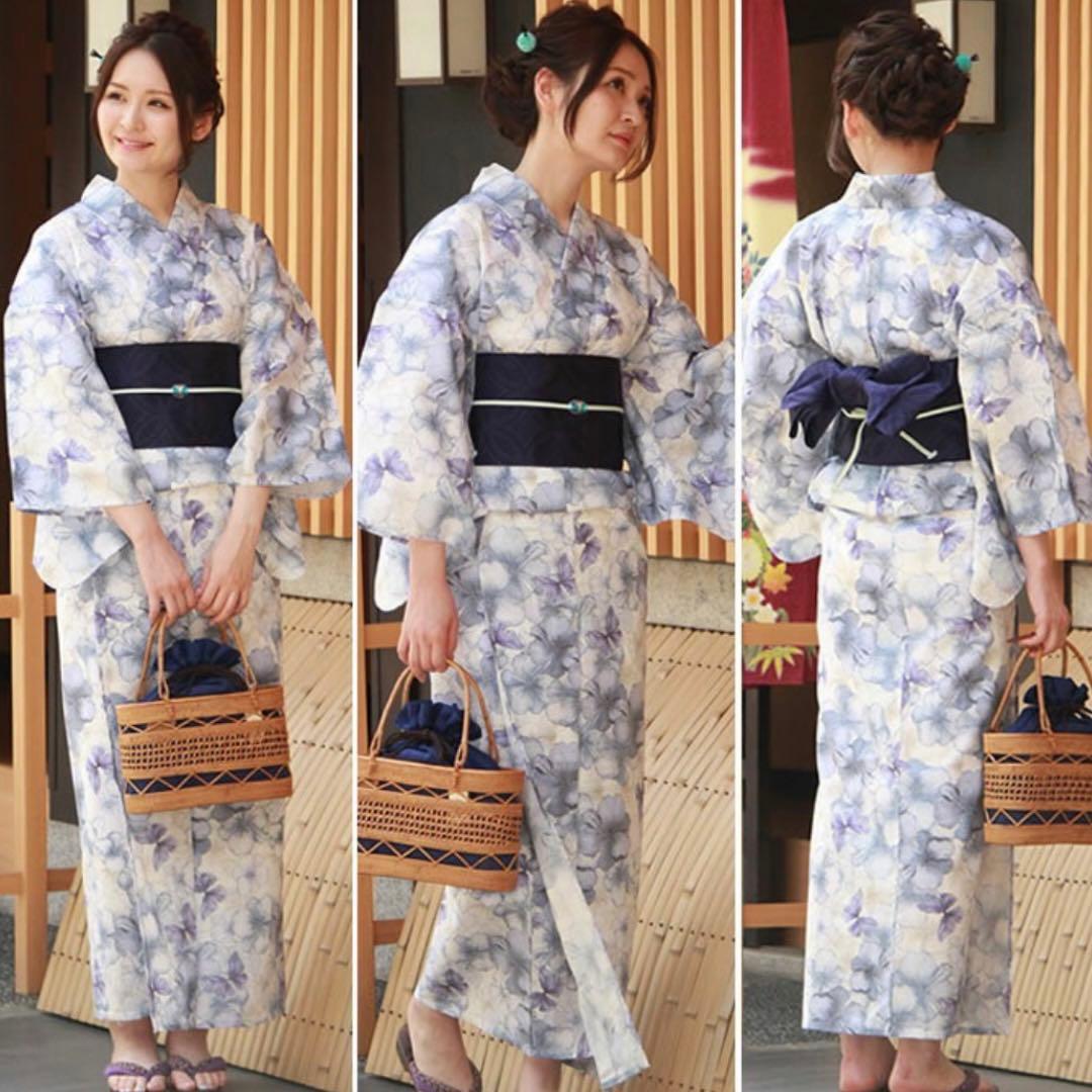 【新品・未使用】HANAE MORI レディース 浴衣 単品 仕立て上がり