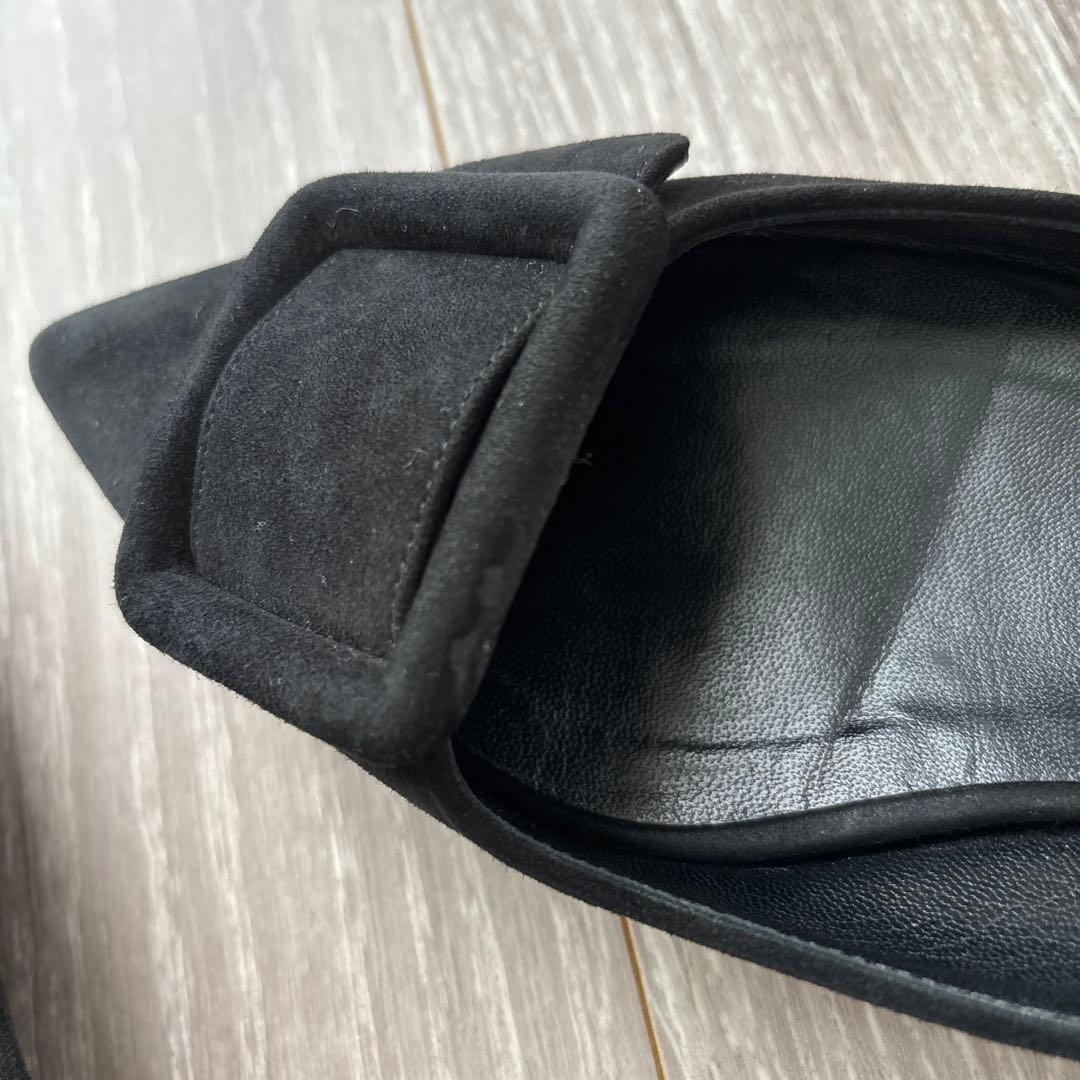 マノロブラニク メイセール フラット　ブラック　38