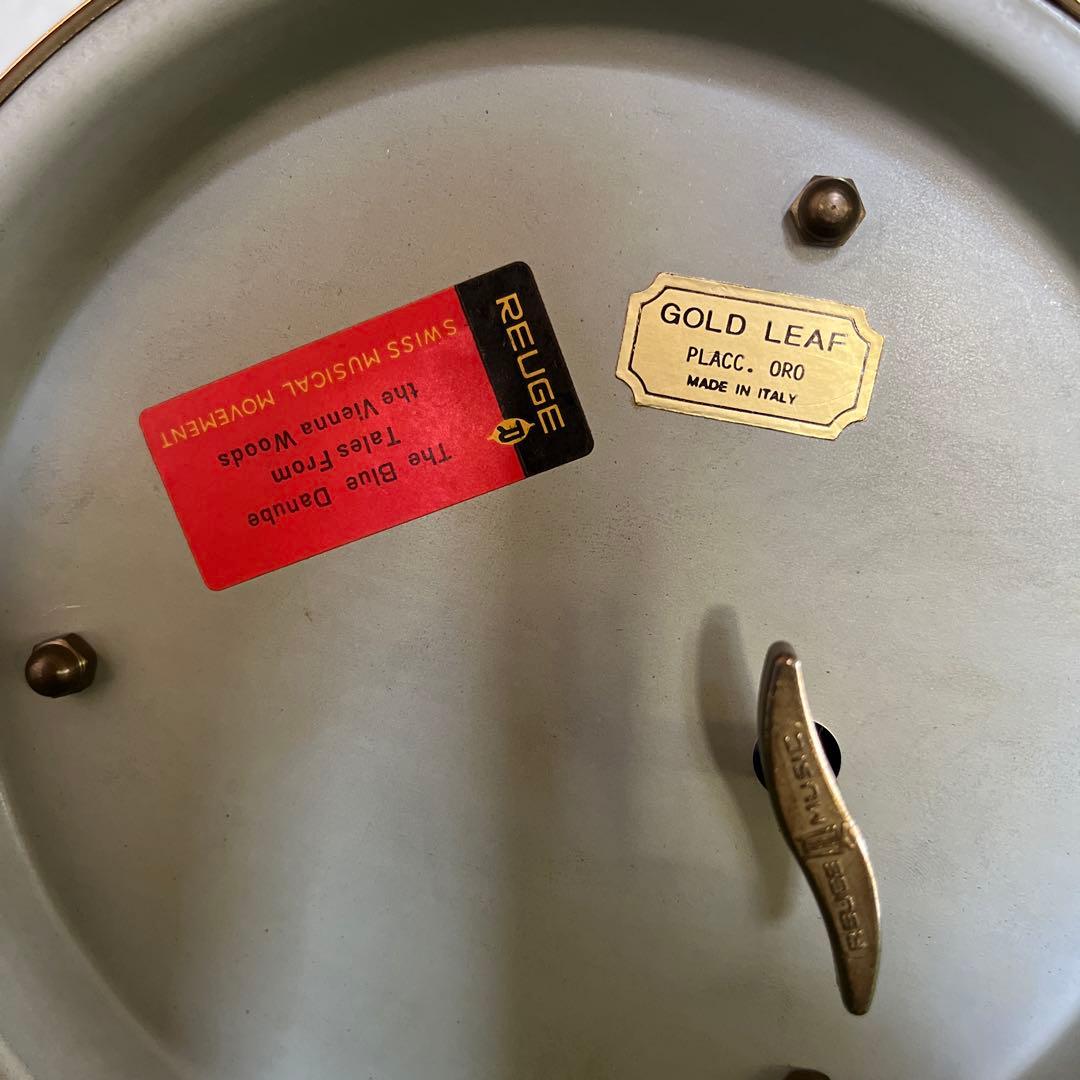 ☆REUGE☆リュージュ☆陶器製☆カラクリ オルゴール☆葉巻入れ【送料込み】