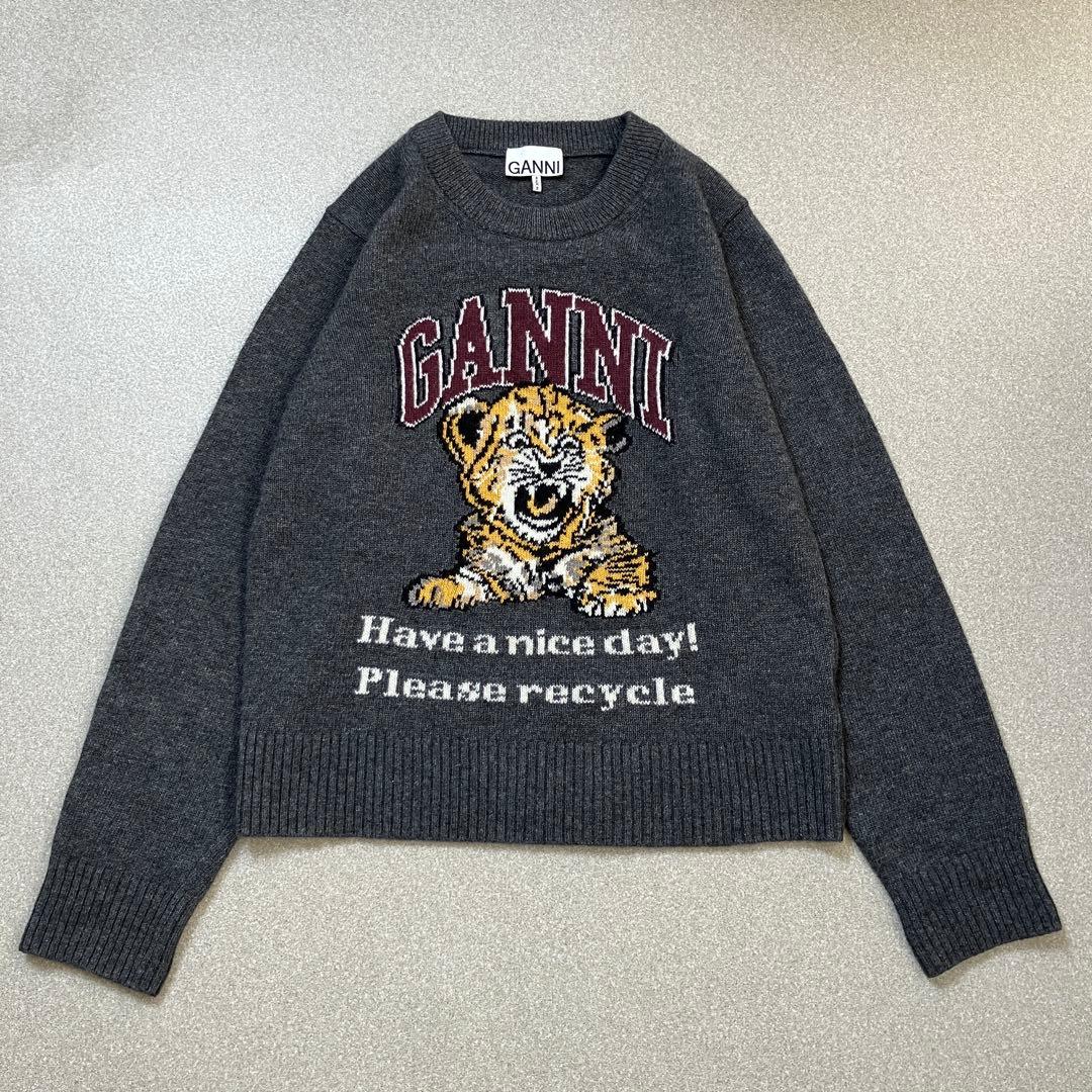 【美品✨24AW】GANNI グラフィックウールミックス ニット セーター