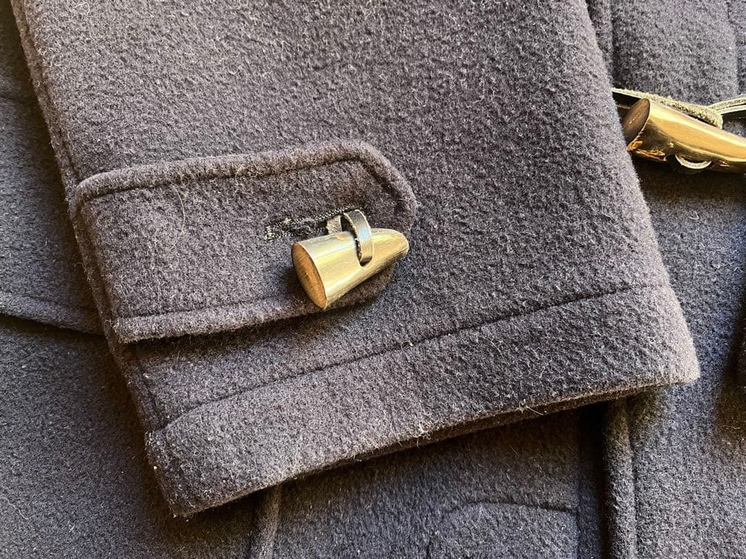 アクアスキュータム　ギンガムチェック　カシミヤ　ウール　ダッフルコート　M