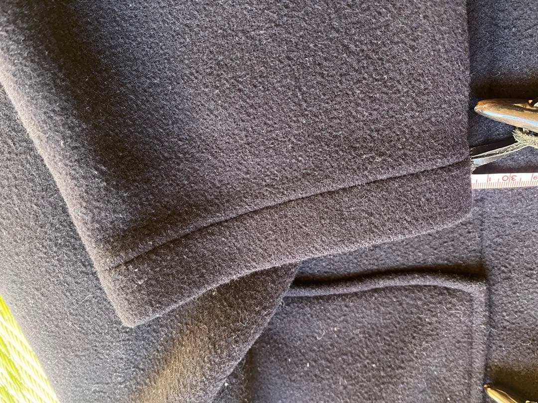 アクアスキュータム　ギンガムチェック　カシミヤ　ウール　ダッフルコート　M