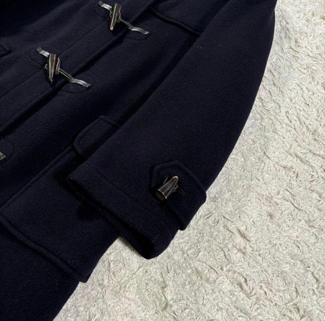 アクアスキュータム　ギンガムチェック　カシミヤ　ウール　ダッフルコート　M