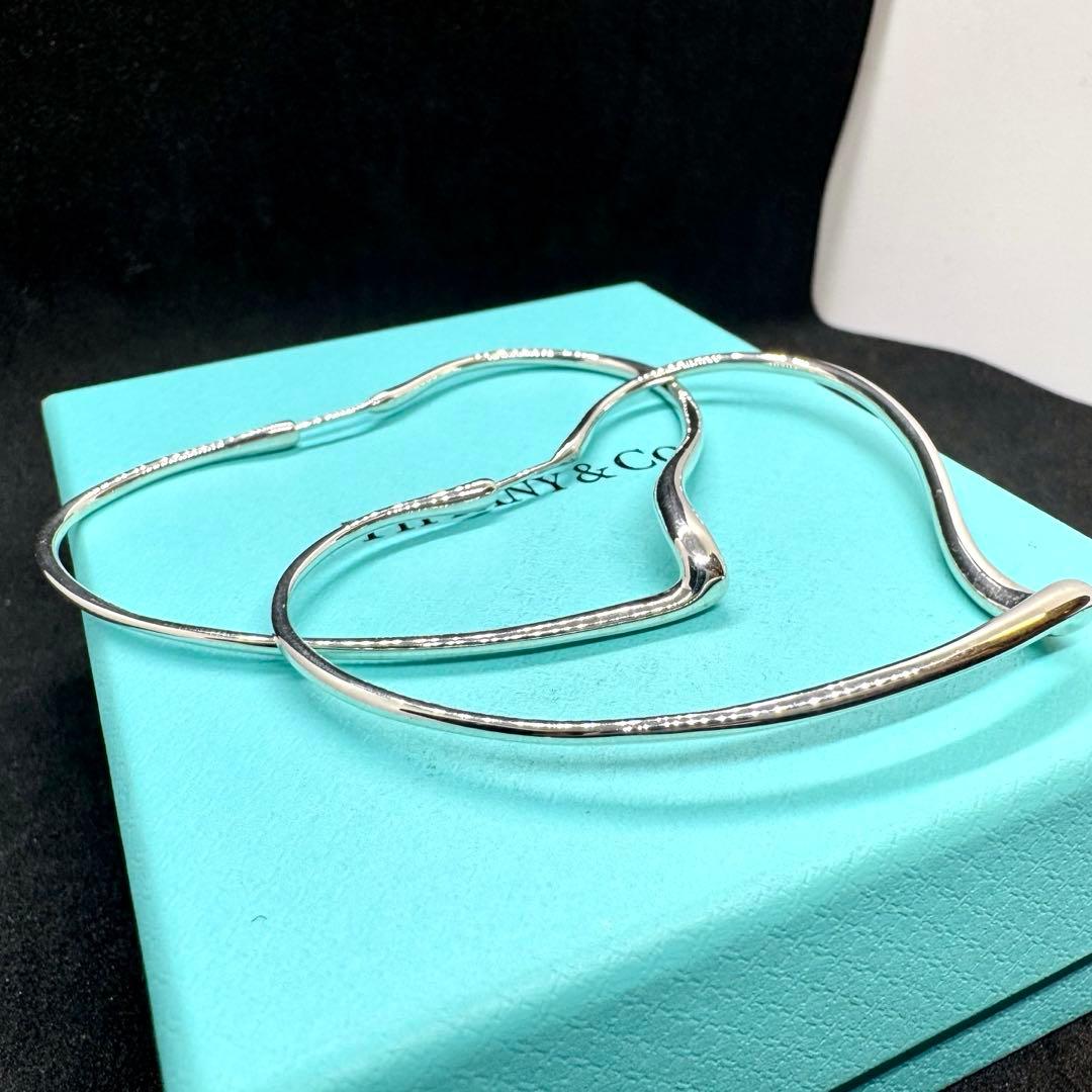 k*i様 オープンハート フープ ピアス ラージ L 銀　ティファニー