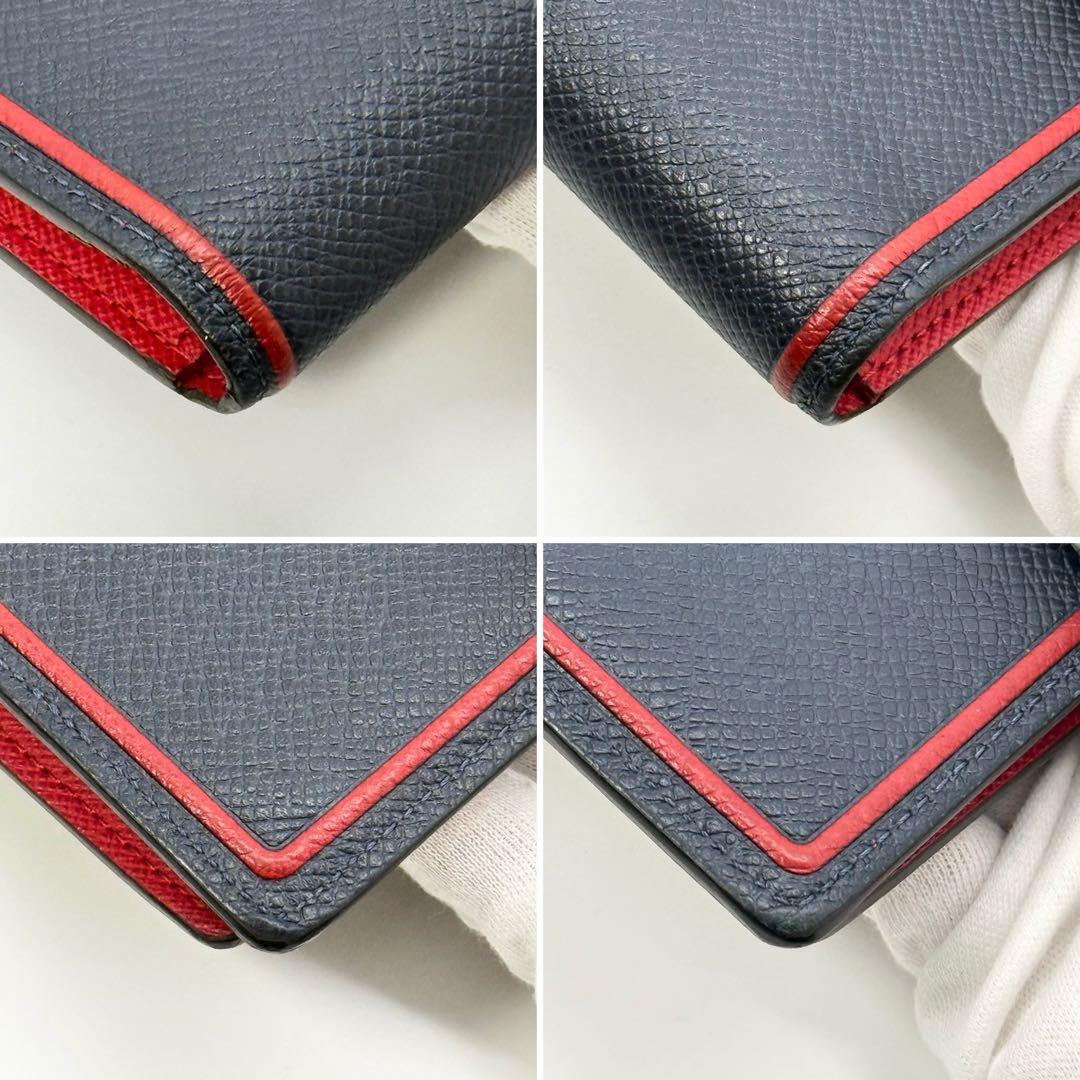 極美品IC内蔵✨ルイヴィトン タイガ ポルトフォイユブラザ 長財布 ネイビー×赤