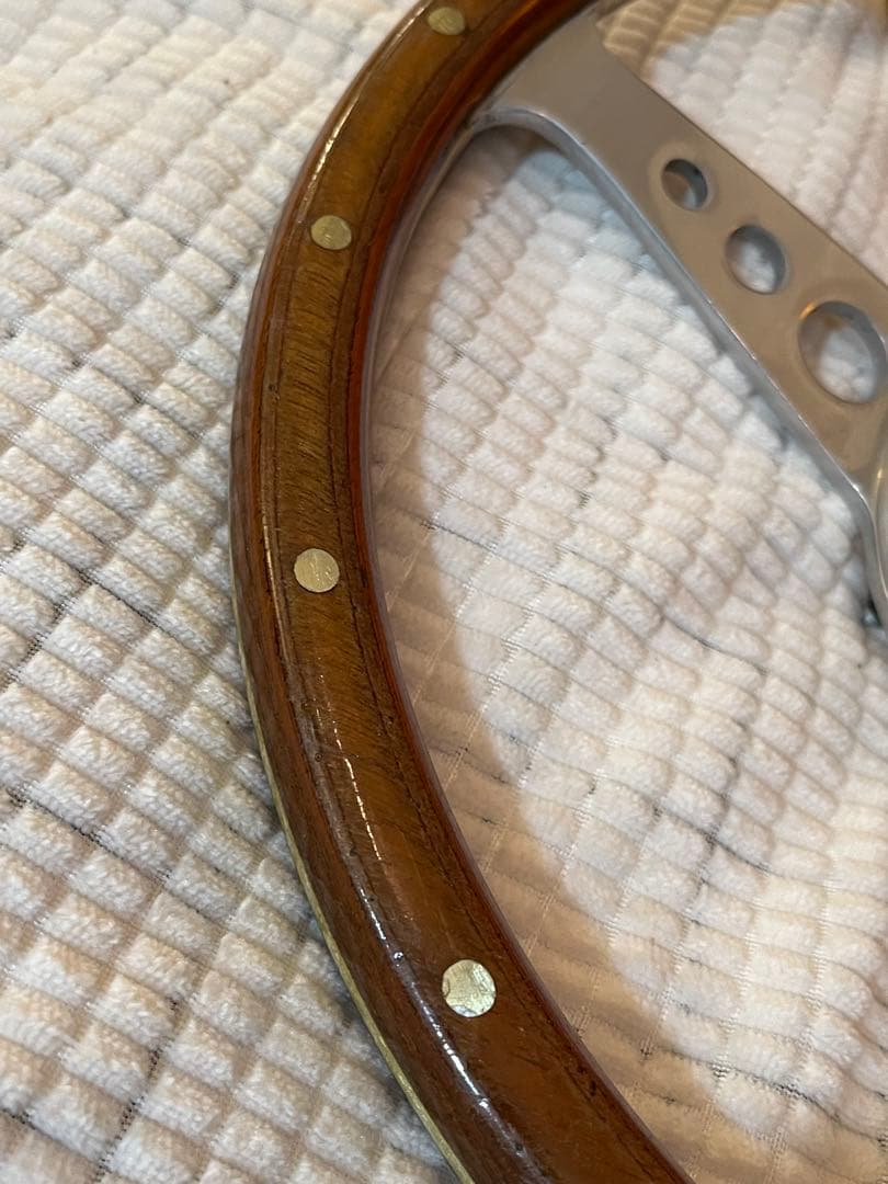 MOTO-LITA モトリタ 木製ステアリング 化粧リング、ビス付き