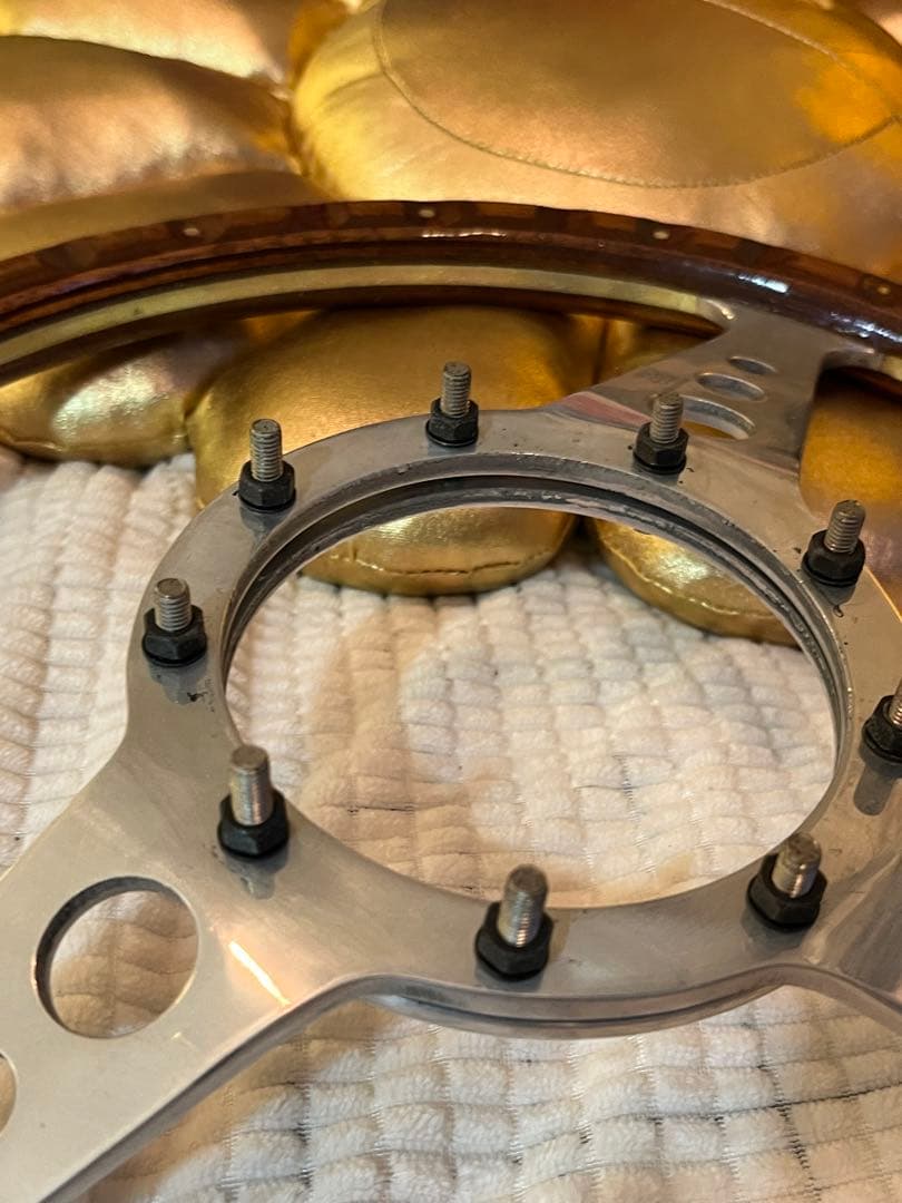 MOTO-LITA モトリタ 木製ステアリング 化粧リング、ビス付き