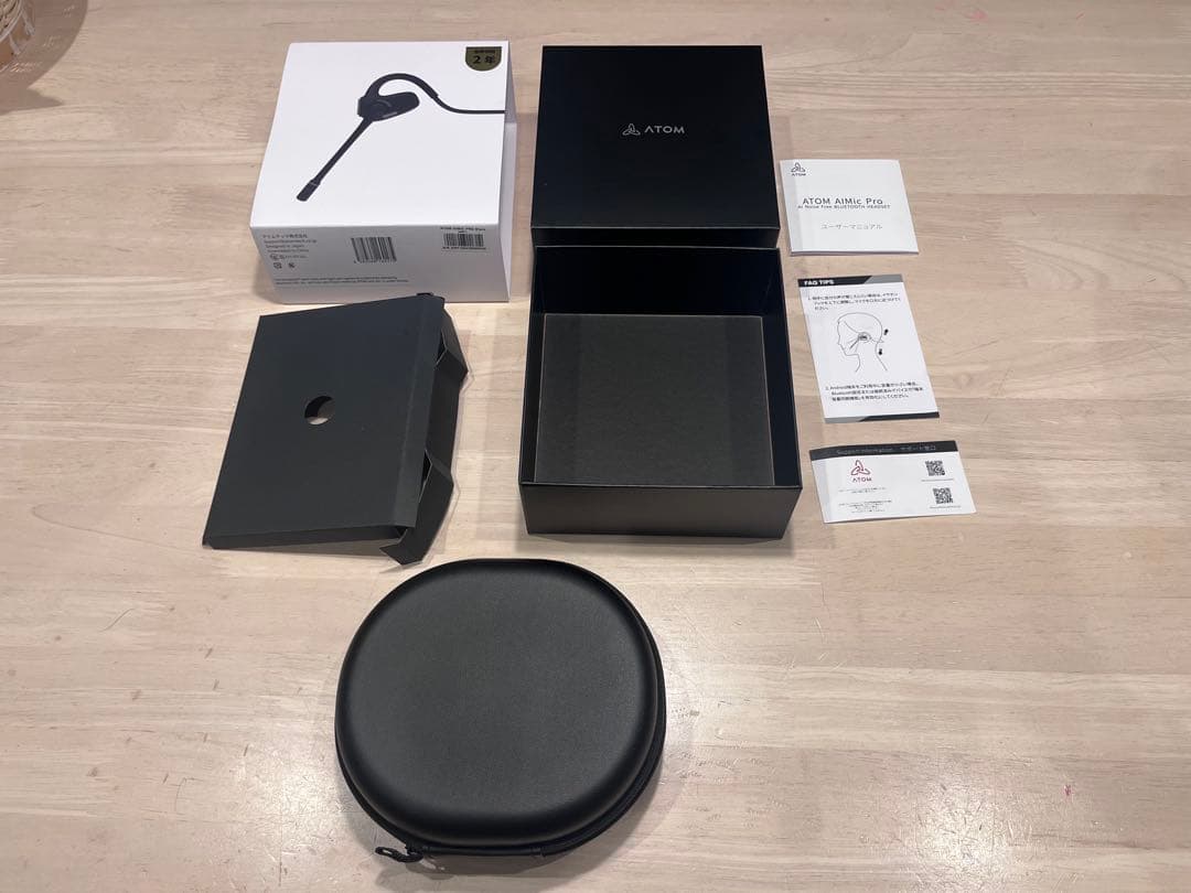 ATOM AIMIC PRO ブラック ワイヤレスヘッドセット