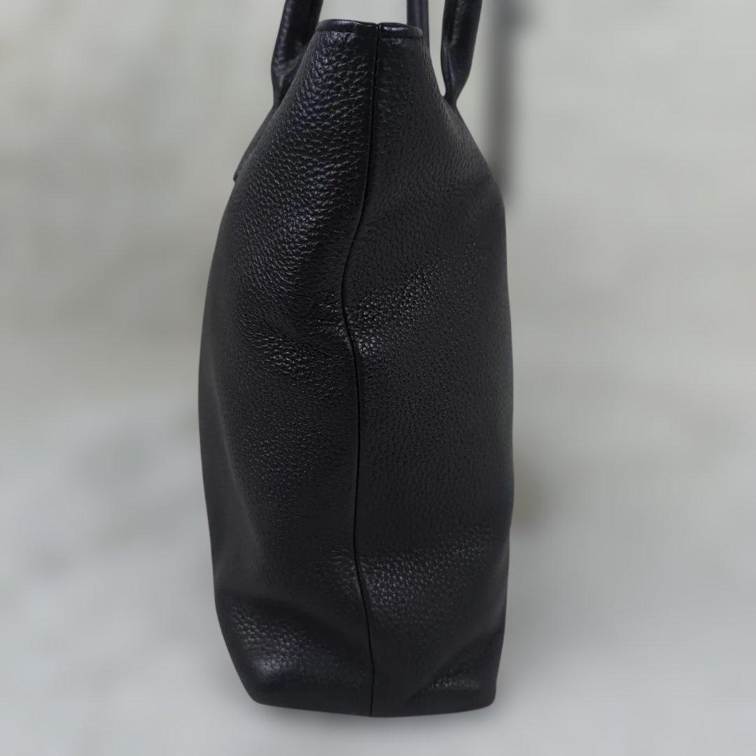 ✨美品✨ ハッシュタグ トートバッグ レザー シボ革 A4 肩掛け 黒