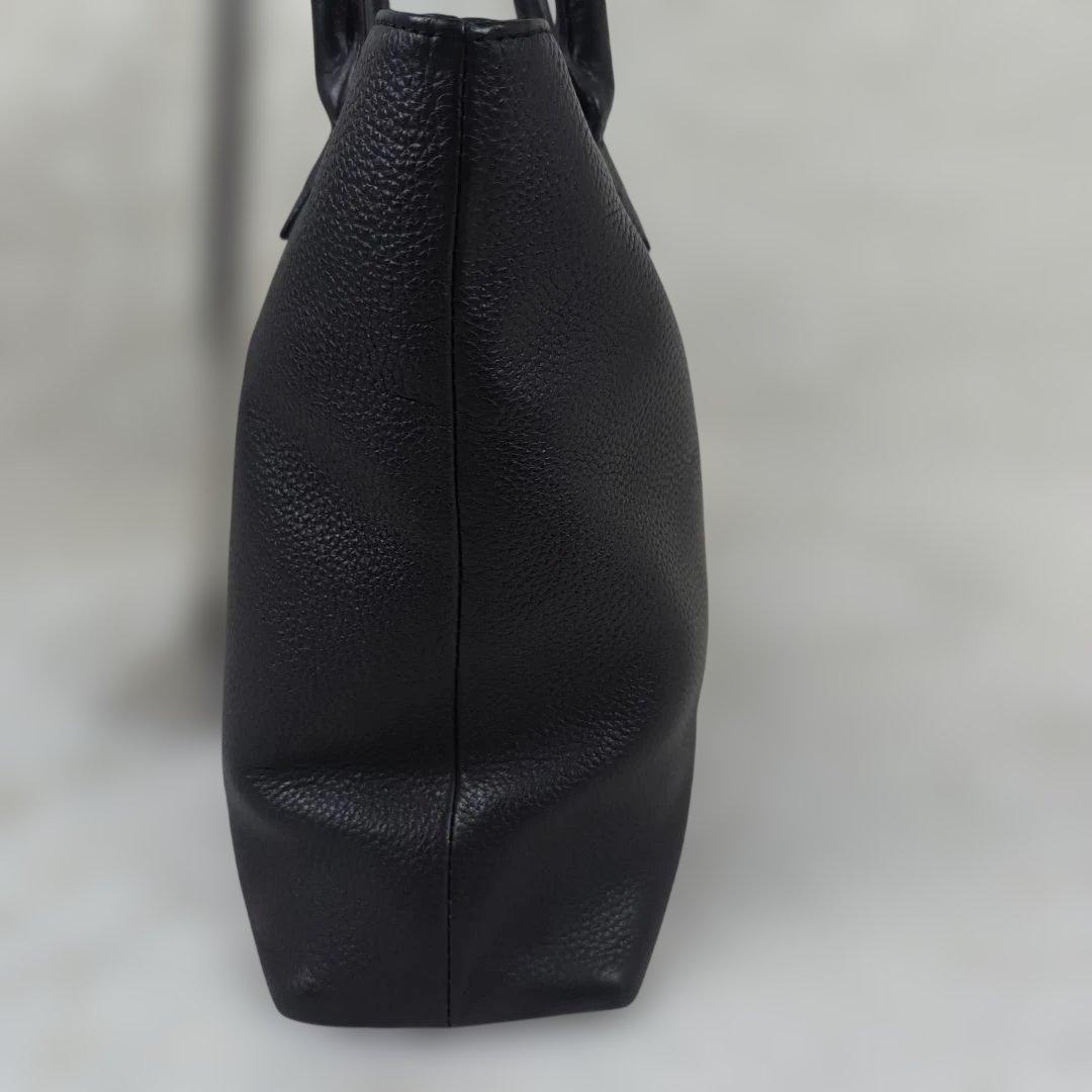 ✨美品✨ ハッシュタグ トートバッグ レザー シボ革 A4 肩掛け 黒