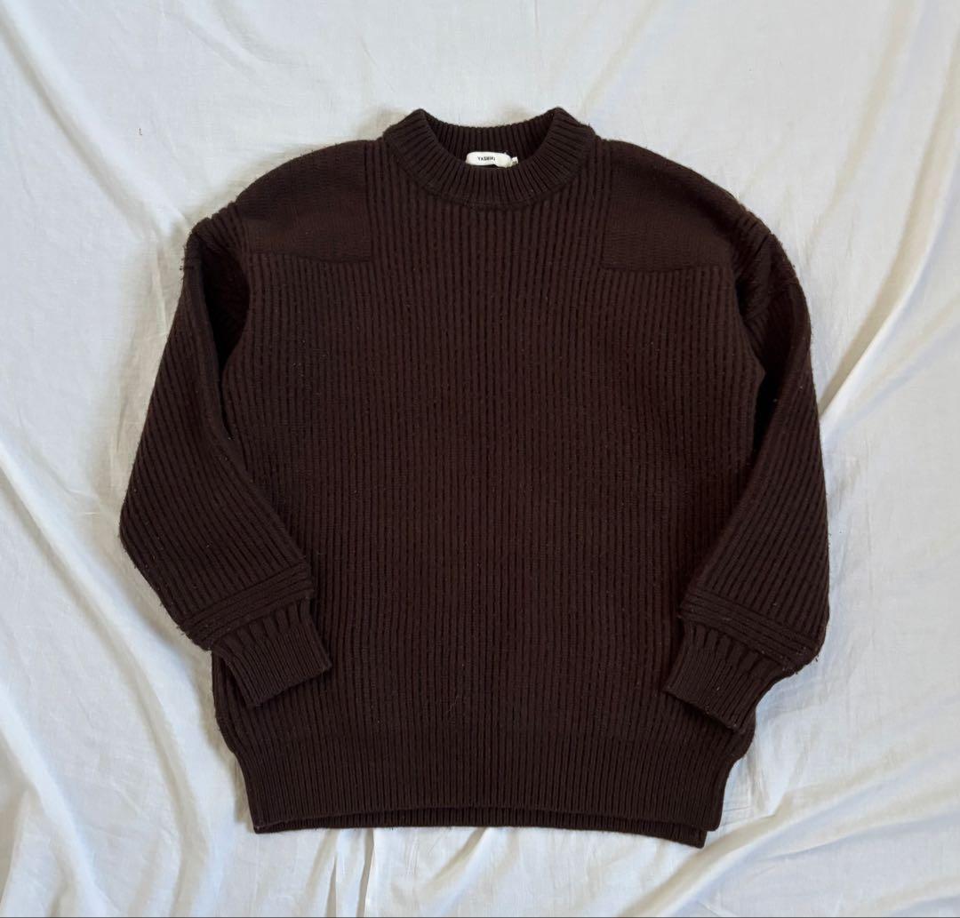 YASHIKI ヤシキ 霜柱 ニット セーター ダークブラウン