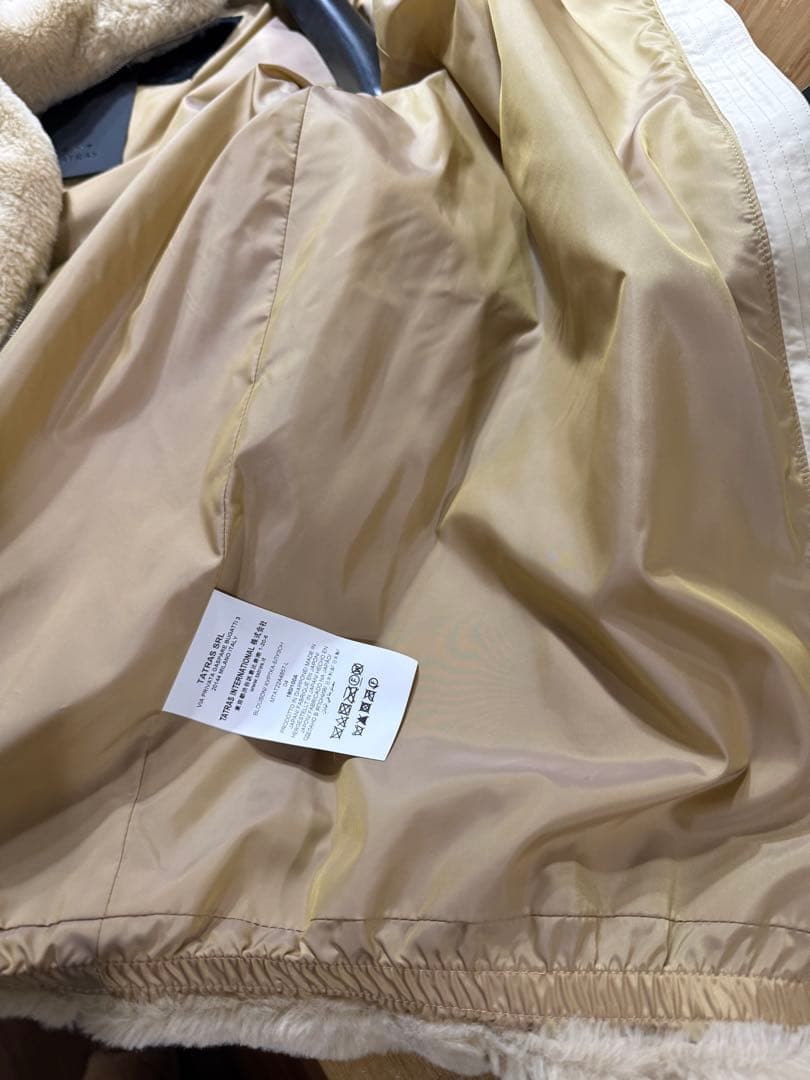 新品TATRAS エコファーブルゾン　ジャケット　大きめサイズ　ベージュ　メンズ