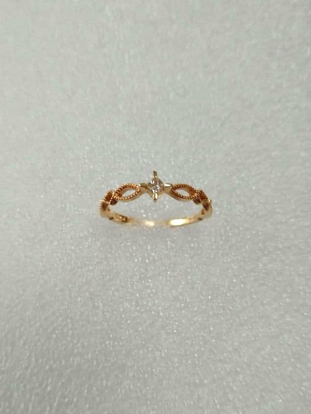 agete アガット K10 ダイヤモンド（0.06）・リング（10号）