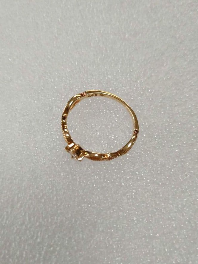 agete アガット K10 ダイヤモンド（0.06）・リング（10号）