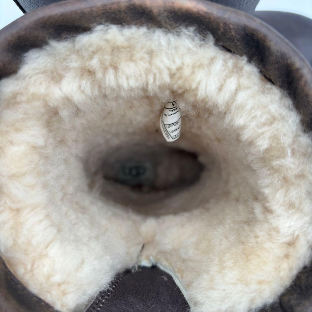 美品✨UGG アグ ムートン エンジニアブーツ ダークブラウン 25cm