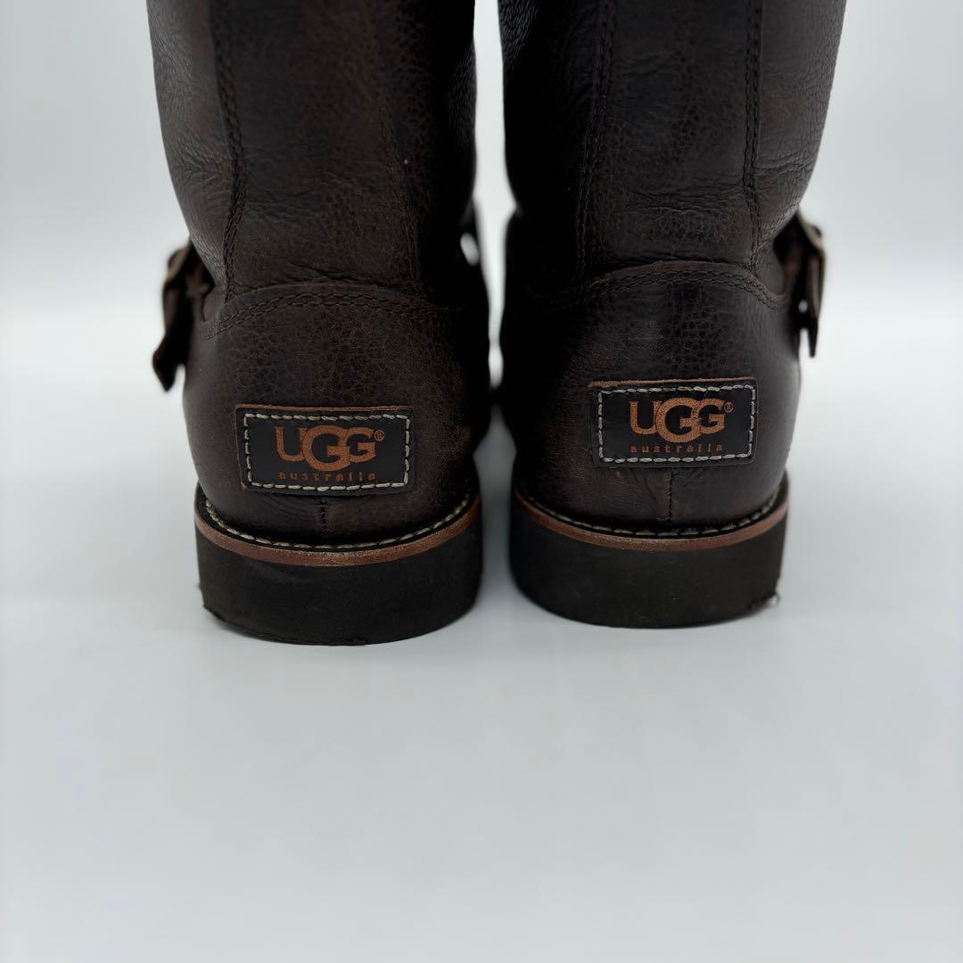 美品✨UGG アグ ムートン エンジニアブーツ ダークブラウン 25cm