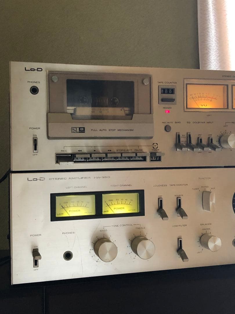 【HITACHI】Lo-D ステレオアンプHA-380・カセットデッキD-460