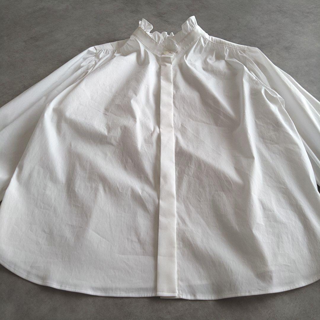 美品✨️マッキントッシュロンドン ストレッチ シャツブラウス フリル 白