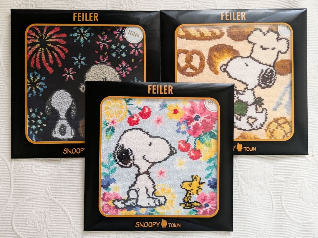 FEILER×スヌーピー新作ハンカチ3枚セット新品未開封