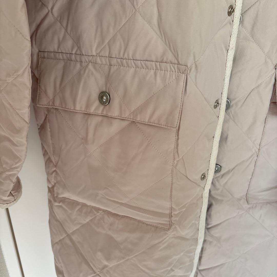 TAION ベージュ キルティングコート　ダウンジャケット