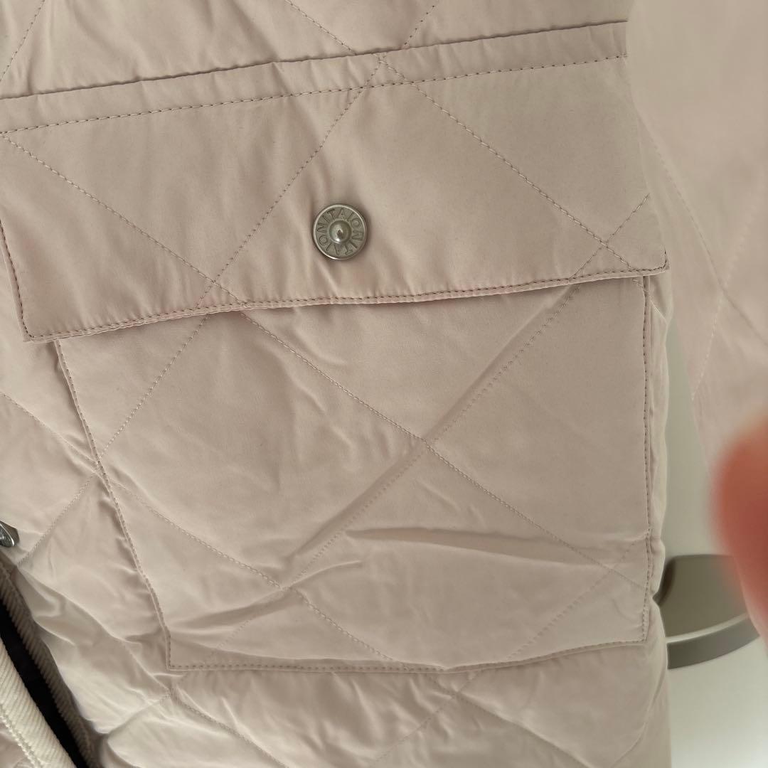 TAION ベージュ キルティングコート　ダウンジャケット