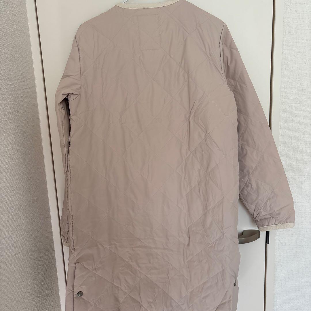 TAION ベージュ キルティングコート　ダウンジャケット