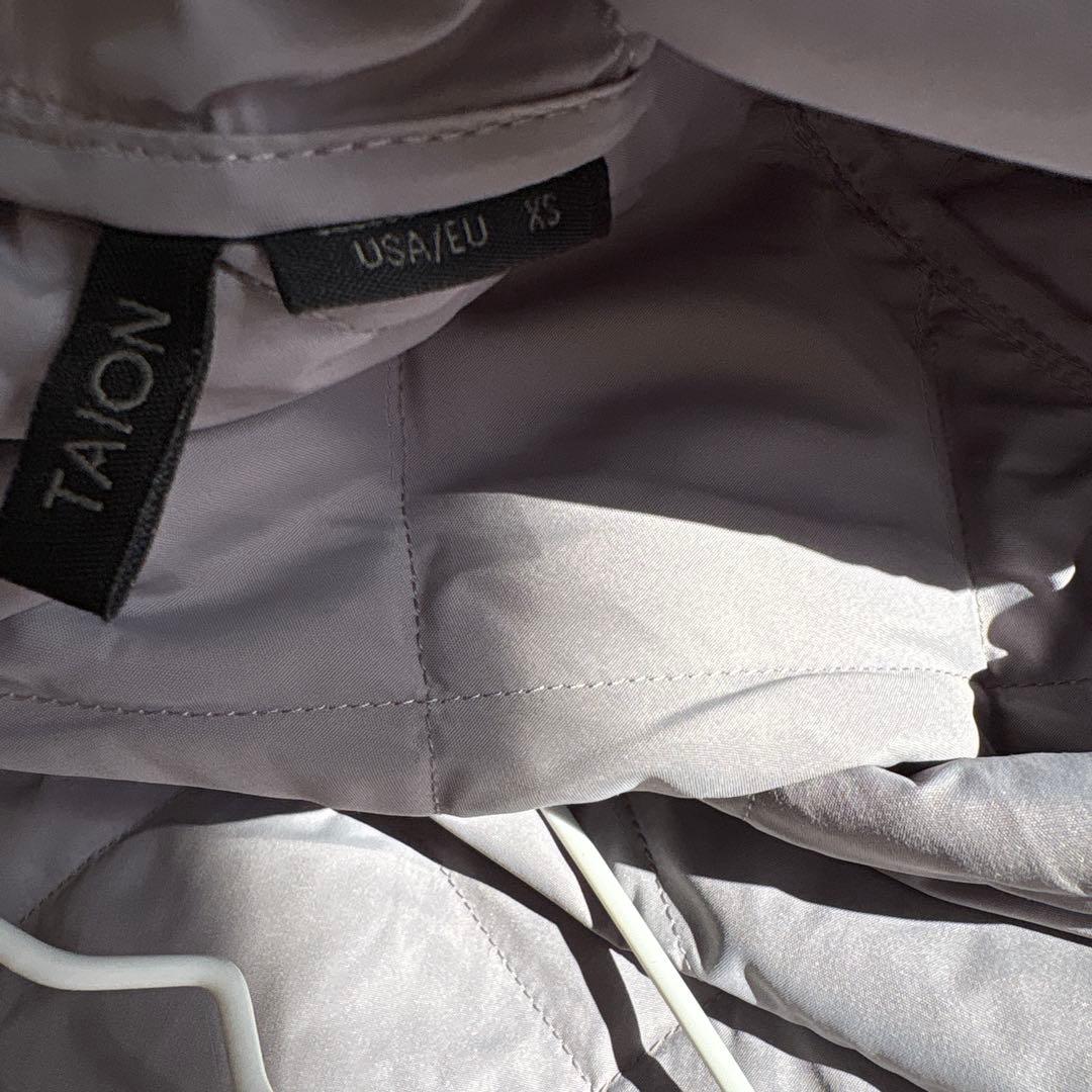 TAION ベージュ キルティングコート　ダウンジャケット