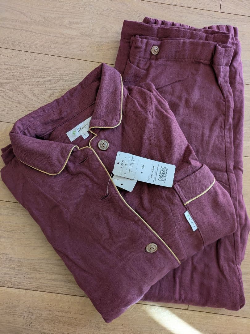 【未使用品】liflance リフランス ガーゼパジャマ Lサイズ レディース