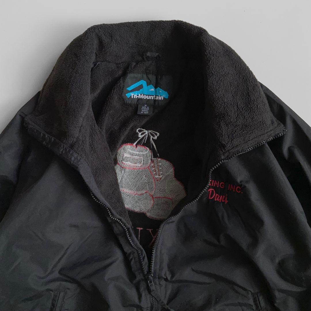 Tn-Mountain ウォームアップジャケット 裏フリース ボクシング柄