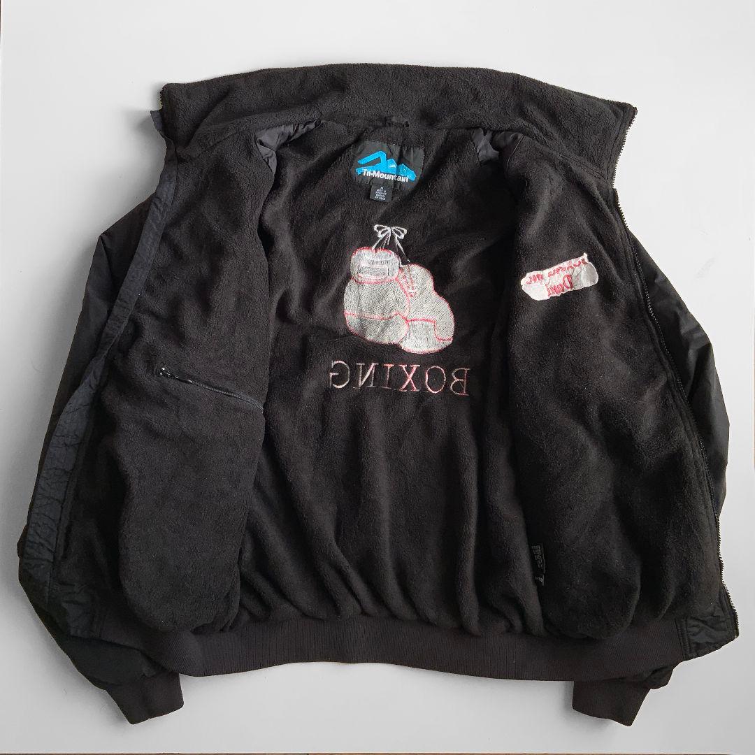 Tn-Mountain ウォームアップジャケット 裏フリース ボクシング柄