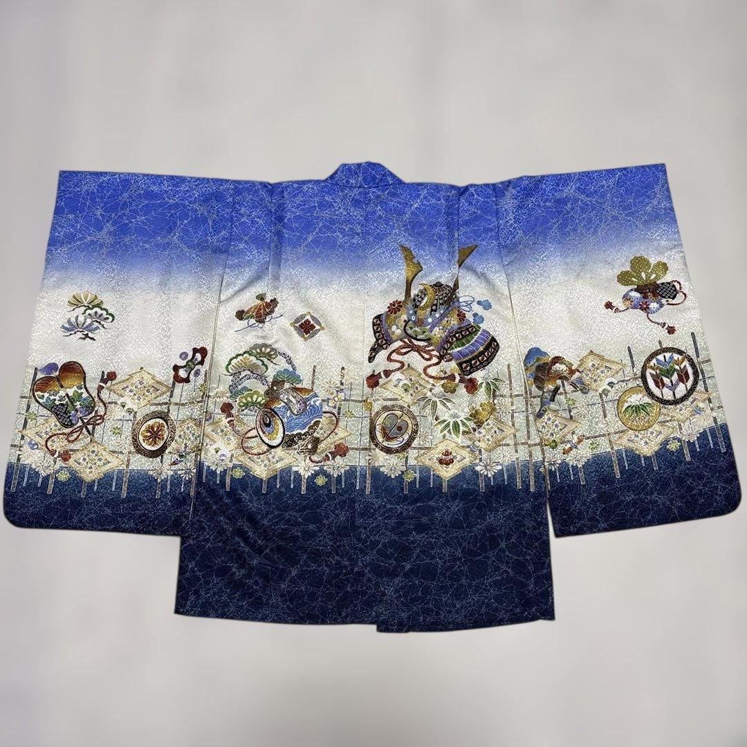 a☆です　羽織袴フルセット　男の子用　　七五三　5歳　簡単　着物