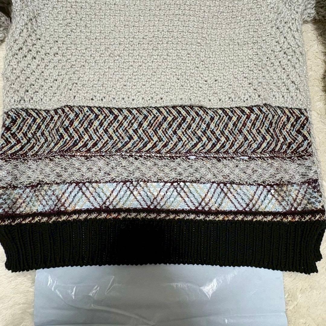 マメクロゴウチ かしゆかさん着用 ラメツイードニット 2 2019AW 希少