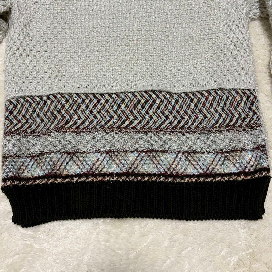 マメクロゴウチ かしゆかさん着用 ラメツイードニット 2 2019AW 希少
