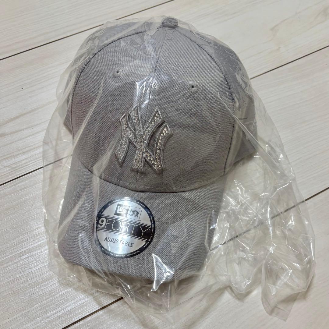 NEWERA 9FORTY Rhinestone ヤンキース グレー