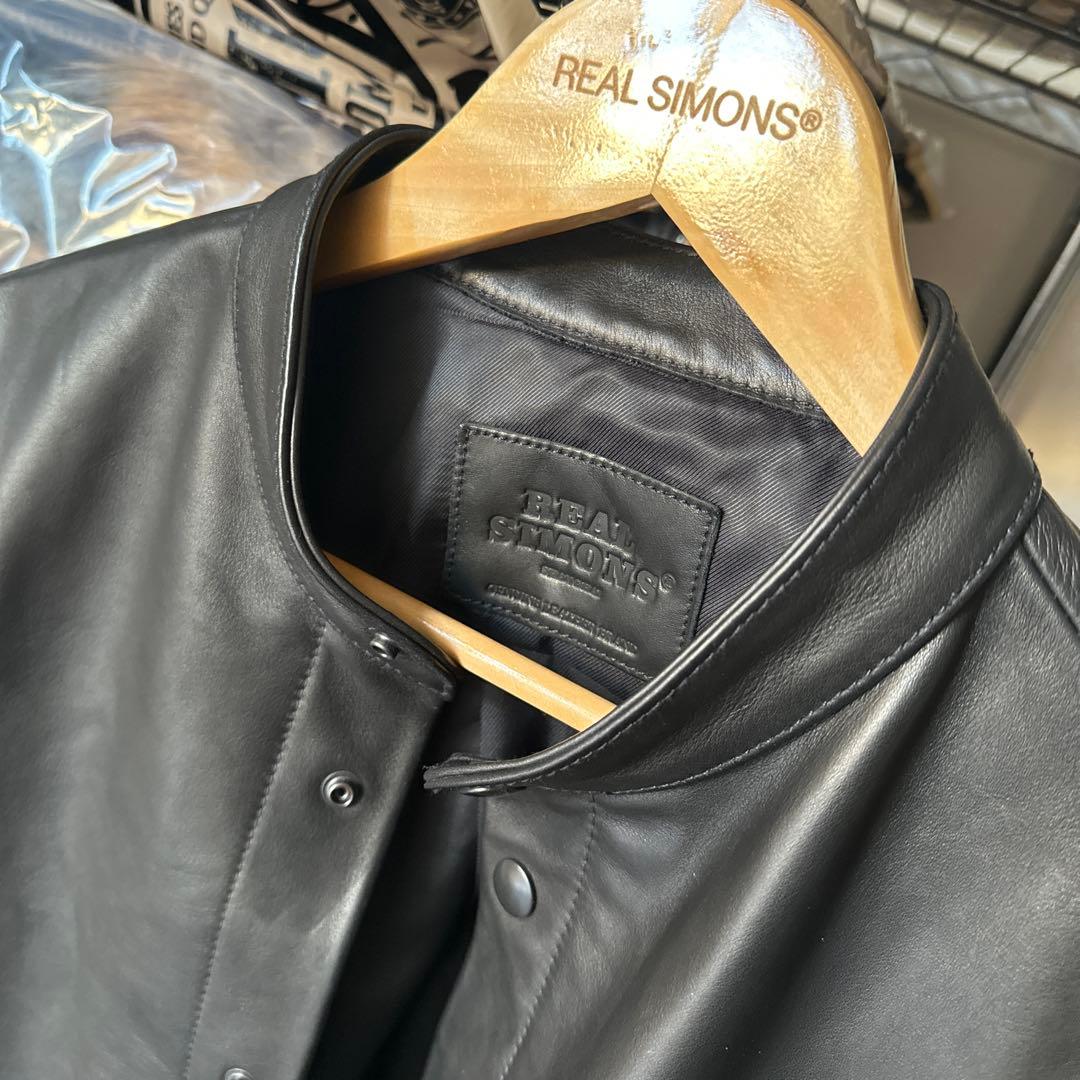 1.3mm 水染めカーフ使用 ロング丈レザーシャツ 一点物 サンプル L相当