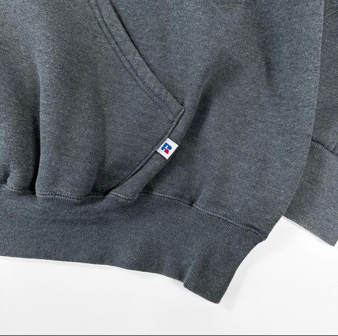 E*a様 90s RUSSELL ラッセル　無印　パーカー 杢 モスグレー XL