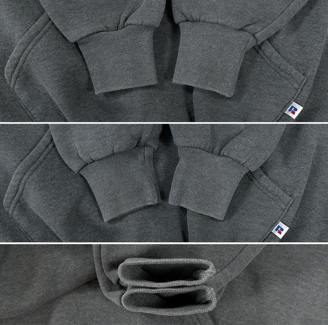 E*a様 90s RUSSELL ラッセル　無印　パーカー 杢 モスグレー XL