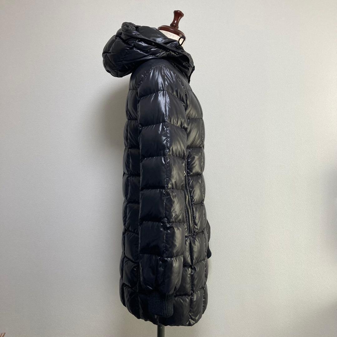 肉厚◎美品✨デュベティカ シャイニング ダウンジャケット コート 袖ニット 黒
