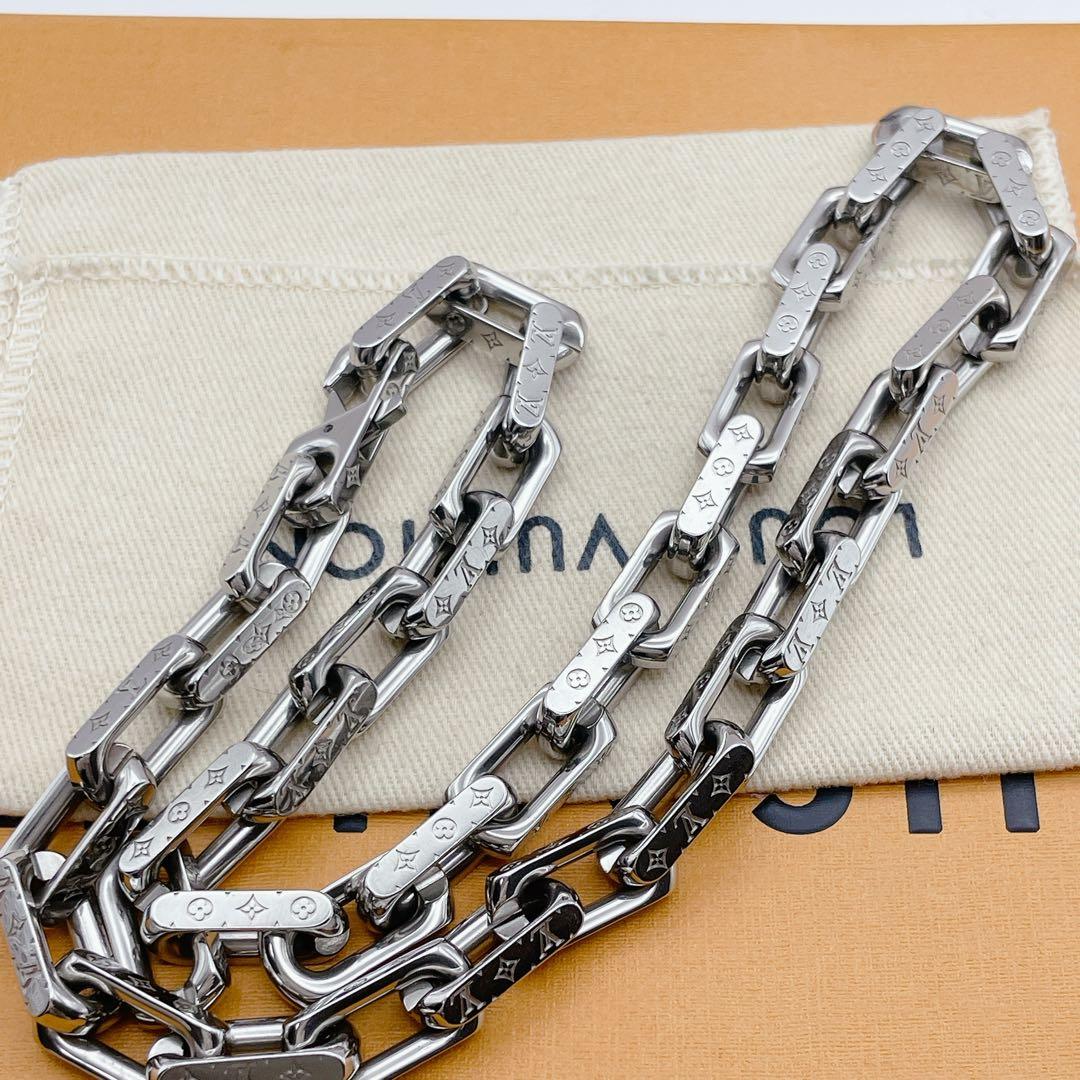 LOUIS VUITTON ネックレス　コリエ　チェーン　スクエア　モノグラム