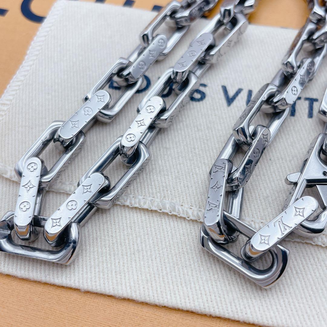 LOUIS VUITTON ネックレス　コリエ　チェーン　スクエア　モノグラム