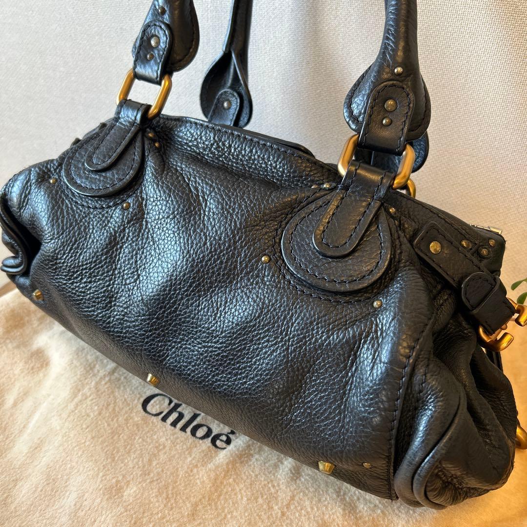 美品　Chloé パディントン　ブラックレザー ハンドバッグ