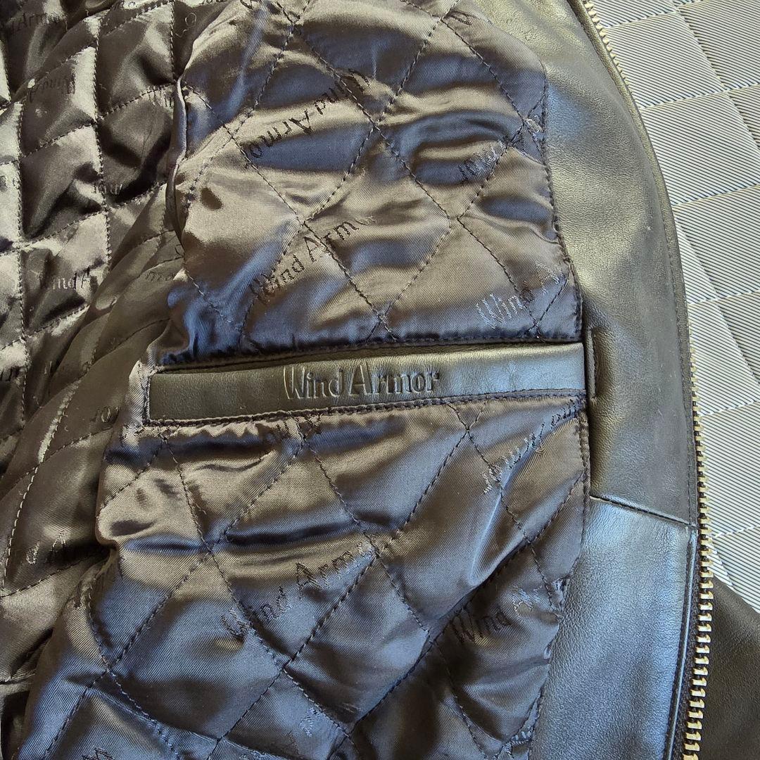 美品 WindArmor シングルライダースジャケット Mサイズ ブラック 本革